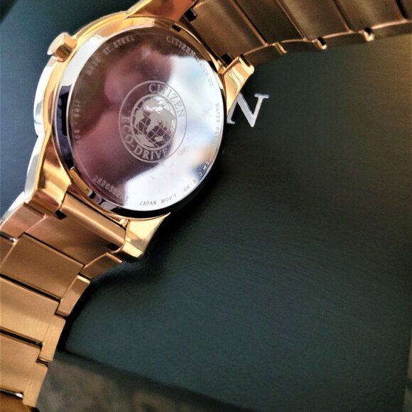 Citizen Men's AU1062-56G Gold Diamond Eco-Drive Watch - Picture 5 of 9